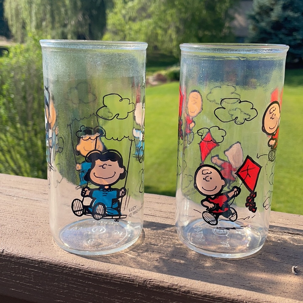 Pair of Charlie Brown and Lucy Peanuts Drinkware Glasses - Picture 2 of 10